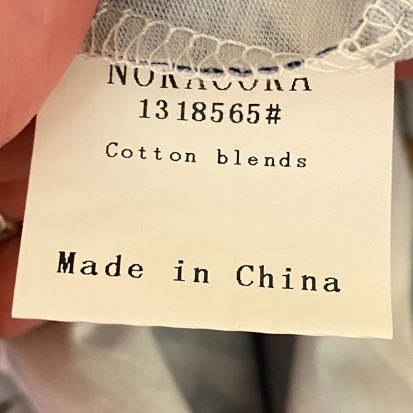 Noracora NWT Abstract Print Blouse Size Small Asymmetrical Neckline Long Sleeve - Picture 6 of 7